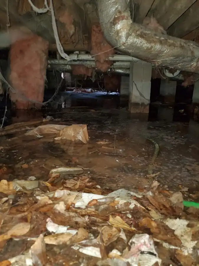 Crawl space flood assessment for Commercial Water Damage Restoration in Carrollton