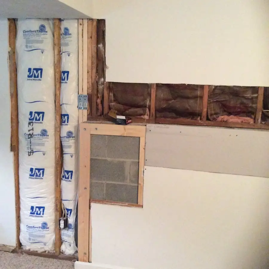 Wall insulation replacement during Odor Removal & Deodorization in Carrollton